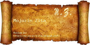 Mojszin Zita névjegykártya
