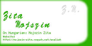 zita mojszin business card